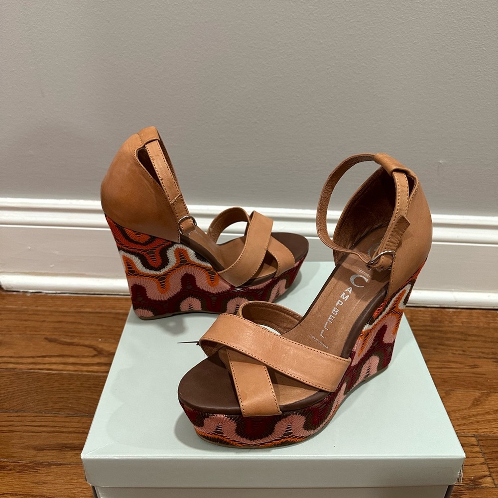 Jeffrey Campbell wedge sandal (Crochet wedge platform)